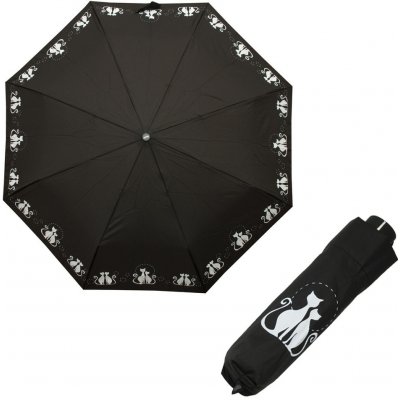 Doppler Mini Fiber dreaming Cats deštník skládací černý