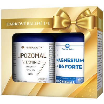 Pharma Activ Magnesium + B6 Forte Lipozomal + Vitamín C 1000 mg Lipozomal 60 tobolek + 60 tobolek – Hledejceny.cz
