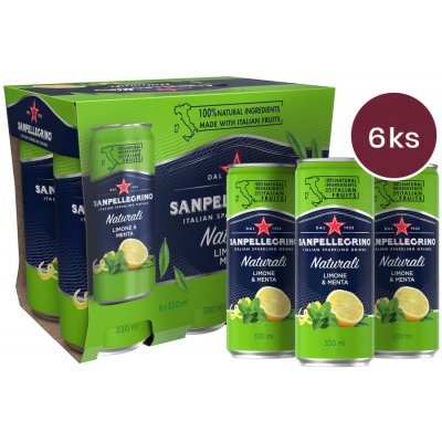 Sanpellegrino Limone & Menta plech 6 x 330 ml – Zbozi.Blesk.cz