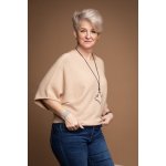 Oversize svetr BRIDGET Azurově modrá – Zboží Mobilmania