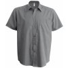 Pánská Košile Kariban pánská košile s krátkým rukávem Eso šedá
