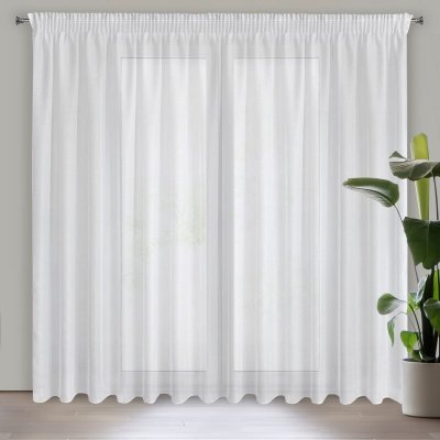 Takoy Hotová záclona REBECCA s jemnou dešťovou strukturou, svislý vzor 350 x 250 cm-HF-439520 | 350 x 250 cm – Zboží Mobilmania