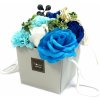 Květina Mýdlové květy Modrá svatební Dárkový box