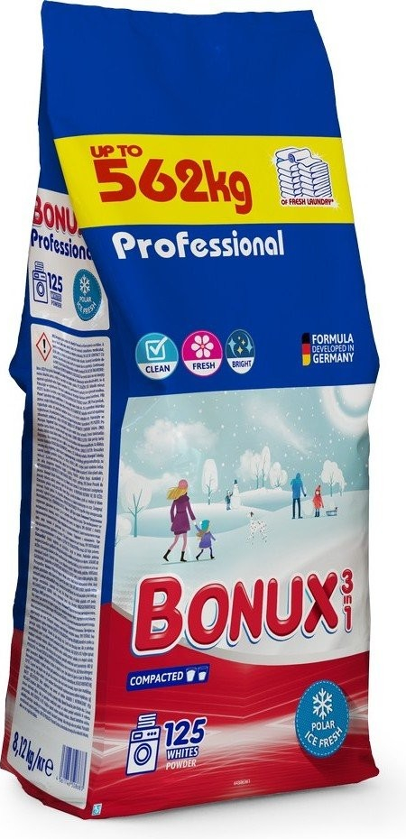 Bonux White Professional Ice Fresh prací prášek 8,12 kg 125 PD