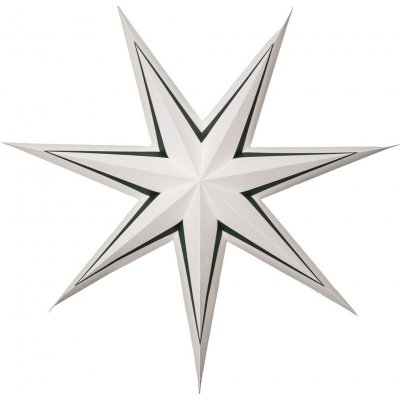 Star trading Vánoční papírová hvězda Stripe 77 cm bílá, bez světelného zdroje (083-00) – Hledejceny.cz