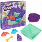 Spin Master Kinetic sand Fialový 450g tekutý písek s podložkou a nástroji – Sleviste.cz