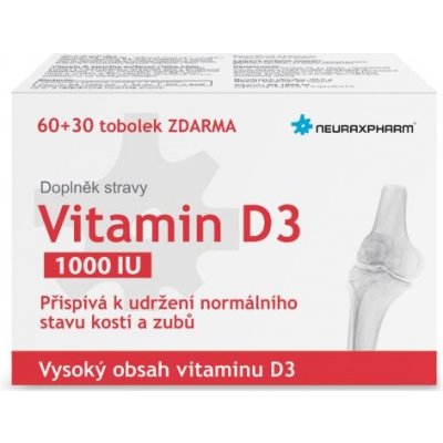 Vitamin D3 1000IU tob.60+30 ZDARMA