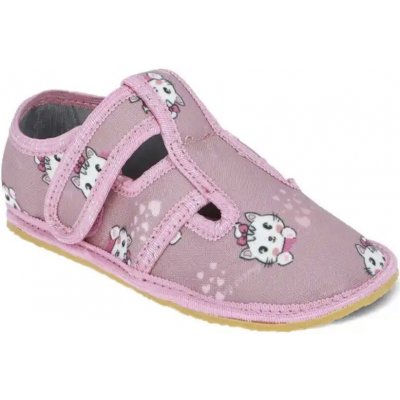 Barefoot SLIPPERS ELASTIC Pink Cat Crave – Sleviste.cz