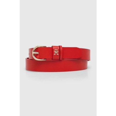 Tommy Hilfiger Kožený pásek dámský červená AW0AW15766 – Zboží Mobilmania