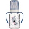 Láhev a nápitka Canpol babies 11/823 láhev s potiskem Cute Animals s úchyty blue 120 ml