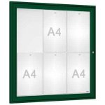 PROCITY Venkovní elegantní vitrína Tradition, 6 x A4, zelená – Zboží Živě