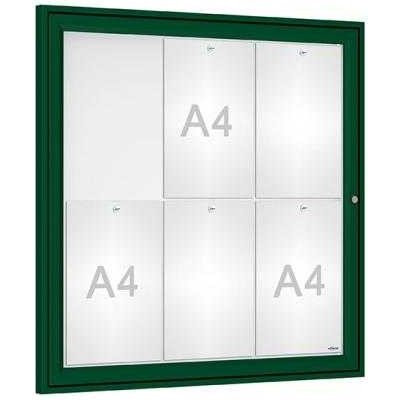 PROCITY Venkovní elegantní vitrína Tradition, 6 x A4, zelená – Zboží Živě