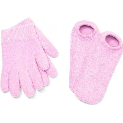 ZBCH Set hydratačních rukavic a ponožek růžové – Zboží Mobilmania