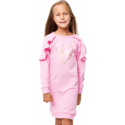 Winkiki Kids Wear dívčí šaty Star růžová – Hledejceny.cz