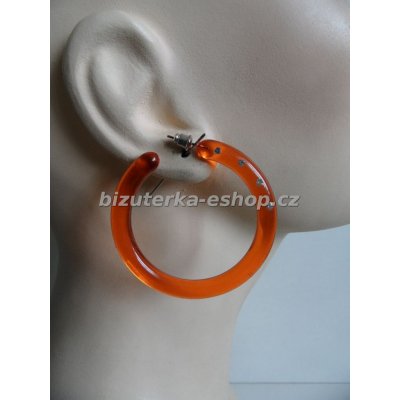 Bizuterka-eshop.cz kruhy 04496 oranžové s kamínky