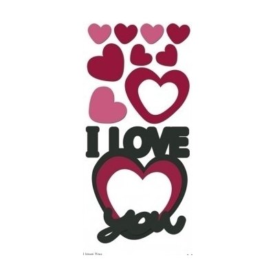 Samolepicí 3D pěnová dekorace Crearreda Love You 59500 (15 x 31 cm) – Zboží Mobilmania