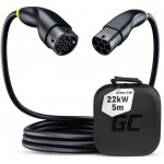 Green Cell Nabíjecí kabel Snap Typ 2 3-fáze 22 kW délka 5 metrů pro Tesla Model 3 S X Y, VW ID.3, ID.4 ID.5, Kia EV6 Audi E-Tron Fiat 500e a jiné | Zboží Auto