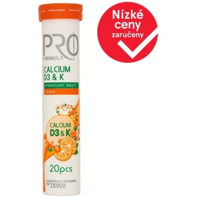 Tesco Pro Formula Calcium D3 & K 20 tablet 80g