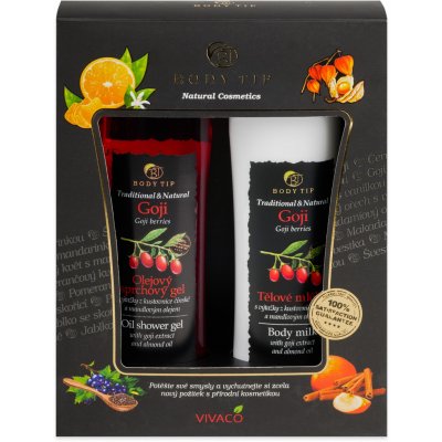 Body tip Goji sprchový olej 200 ml + tělové mléko 200 ml dárková sada – Zbozi.Blesk.cz