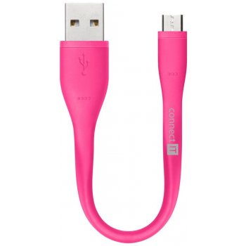 Connect CI-1171 IT Micro USB, 0,13m, růžový