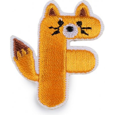 Nažehlovačka písmena, střední, F oranžová – Zboží Dáma