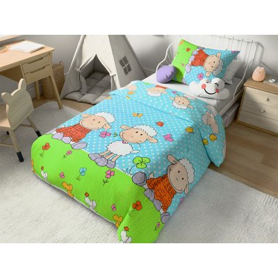 Textilomanie Krepové povlečení do postýlky modré Rozměr povlečení: 45 x 65 cm 90 x 135 cm – Zboží Dáma