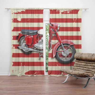 Sablio Závěs Jawa panelka Pruhy: 2ks 140x250cm – Hledejceny.cz