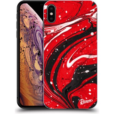 Pouzdro Picasee silikonové Apple iPhone XS Max - Red black černé – Zboží Mobilmania