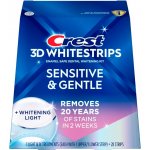 Procter & Gamble Bělicí pásky Crest 3D Whitestrips SENSITIVE & GENTLE s bělicí lampou 28 ks – Zboží Mobilmania