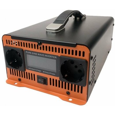 HOULI Power Inverter 12V/230V, 1500W/3000W, čistá sinusoida, 2 zásuvky HPGC0015U – Zboží Mobilmania