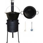 Kessel kotlík na guláš smalt 20 l 1,2 mm Paella pánev smalt 46 cm kovová kotlina s vysokými nožičkami žáruvzdorná barva 42 cm Plus 700 poklice smalt 49 cm naběračka 350 ml a v – Sleviste.cz