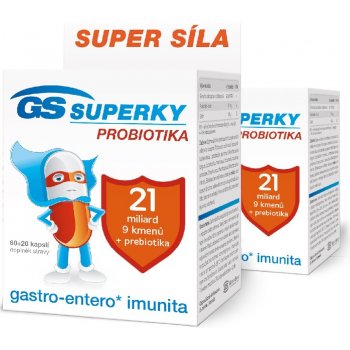 GS Superky probiotika 2 x 80 kapslí