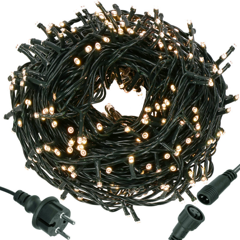 SPRINGOS LED světelný řetěz 31,5m 500LED IP44 teplá bílá