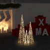 Vánoční osvětlení Nabytek XL Sada akrylových světelných LED kuželů teplá bílá 30 45 60 cm