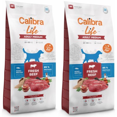 Calibra Dog Life Adult Medium Fresh Beef 2 x 12 kg – Hledejceny.cz