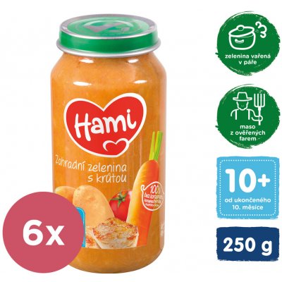 Hami Zahradní zelenina s krůtou 6 x 250 g – Zboží Mobilmania