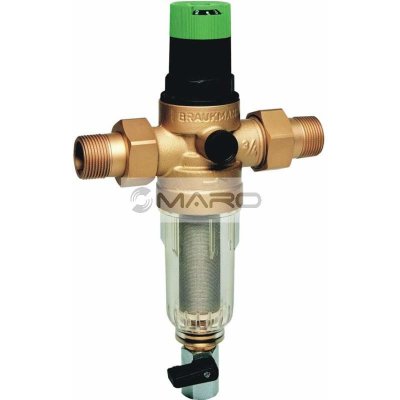 resideo Braukmann Filtr na pitnou vodu Miniplus FK06 proplachovatelný s redukčním ventilem 3/4" 100 µm 30°C FK06-3/4AA – Hledejceny.cz