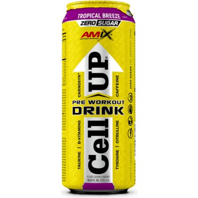 Amix CellUP PreWorkout Drink Tropical Breeze 500bml – Zboží Mobilmania