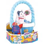 Cobi Little Live Pets mluvící štěňátko v koši modré – Zboží Mobilmania