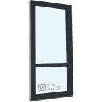 Kömmerling balkonové dveře 70 AD s příčkou pravé antracit/antracit 80 x 200 cm s klikou+ PVC rám – Hledejceny.cz