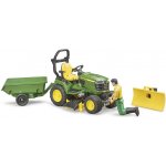 Bruder 62104 BWORLD Zahradní traktor John Deere X949 s figurkou a příslušenstvím – Zboží Dáma