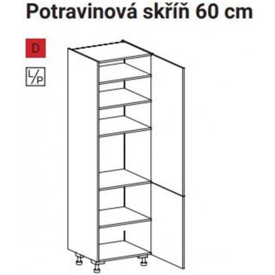 EBS PO602DLPB skříň potravinová bílá lesk, 60cm