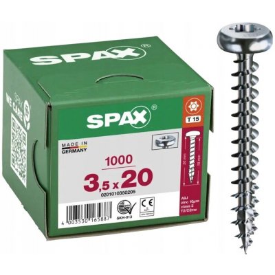Šrouby do dřeva Spax 3,5 x 20 mm, 1000 ks – Hledejceny.cz