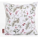 MKLuzkoviny.cz Vánoční Velvet Cesmíny bílé 40 x 40 cm – Hledejceny.cz