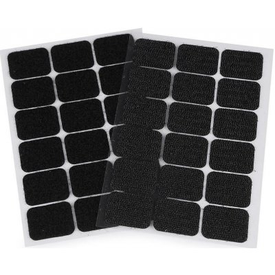 Stoklasa Suchý zip samolepicí obdélníčky 25x32 mm Balení: 1 karta, Varianta: 2 černá 2 černá – Hledejceny.cz