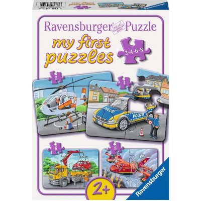 RAVENSBURGER Moje první Zásahová vozidla 4v1 2,4,6,8 dílků – Hledejceny.cz