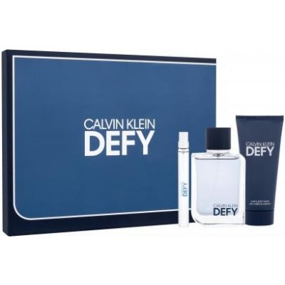Calvin Klein Defy EDT 100 ml + EDT 10 ml + sprchový gel na tělo a vlasy 100 ml dárková sada – Sleviste.cz