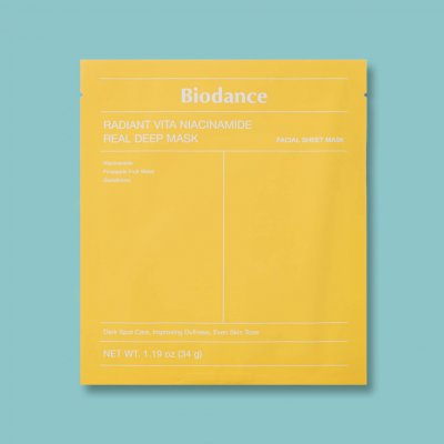 Biodance Radiant Vita Niacinamide Real Deep Mask Maska s niacinamidem 34 g 1 ks – Hledejceny.cz