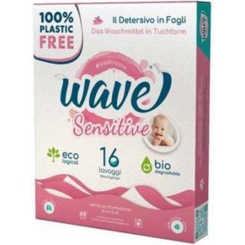 Wave prací proužky bez vůně Sensitive 100 g, 16 praní