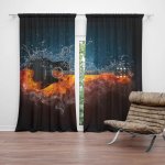 Sablio Závěs Ohnivá kytara: 2ks 140x250cm – Hledejceny.cz
